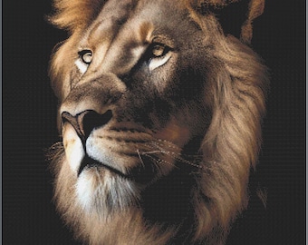 Lord of All Lion cross stitch pattern | PDF pattern | Big Cat | Unique | African animal