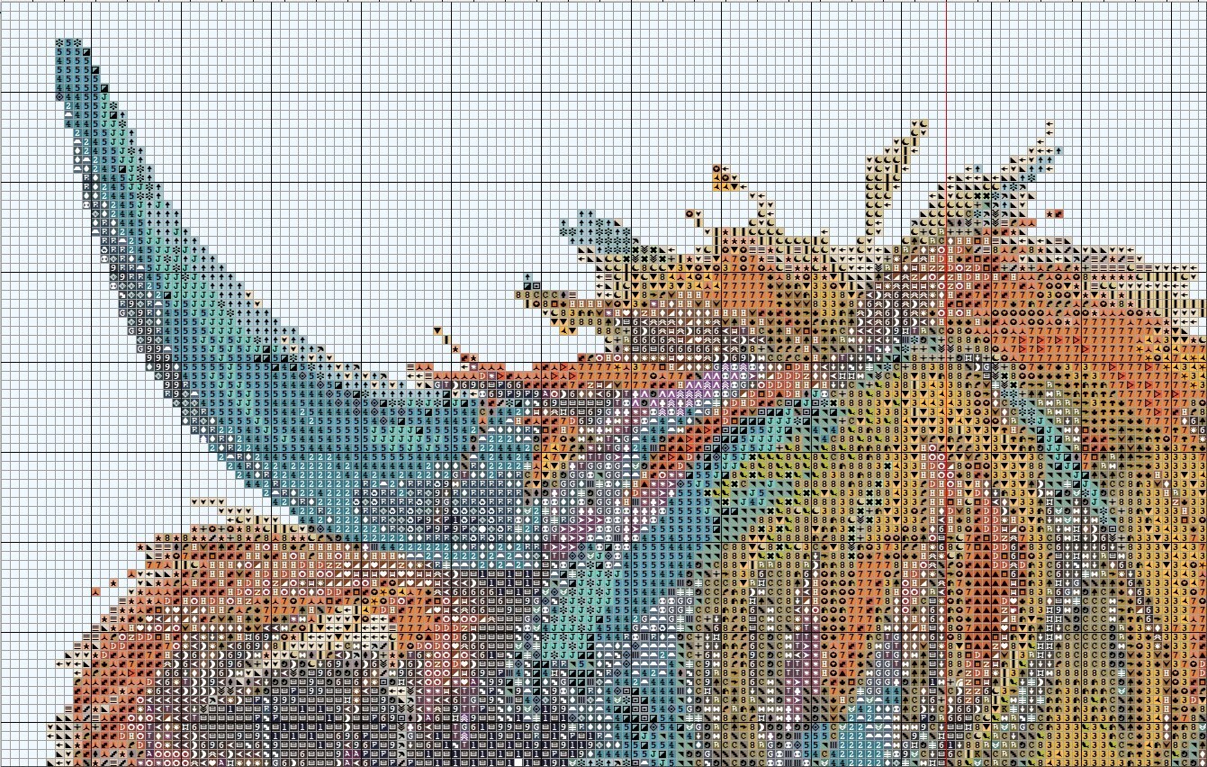 Colourful Highland Cow | Cross Stitch Pattern | PDF Download | Modern ...