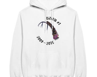 Felpa con cappuccio "Bizarro Operating Dates" / Abbigliamento per parchi a tema / Merchandising per montagne russe