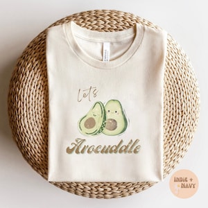 Let&#39;s Avocuddle Cute Avocado Valentine&#39;s Day PNG Sublimation Digital Design Download | XOXO vday love tshirt | Vintage Boho Design File