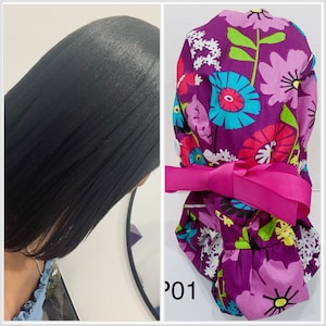 Chirurgische Scrub Haube mit Satin gefüttert- Für langes Haar