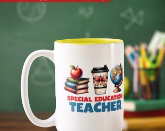Special Education Teacher Appreciation Mug with Color, Large Size 15 oz