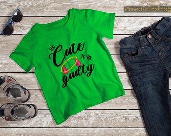 Too Cute To Be Guilty Baby T-Shirt | Fine Jersey Tee