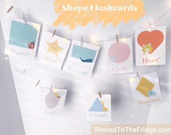 Shape Flash Cards for Pre-K and Kindergarten Homeschooling | Ready to Print