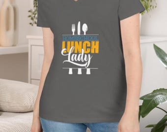 Home School Lunch Lady | V-Neck Women's Tee