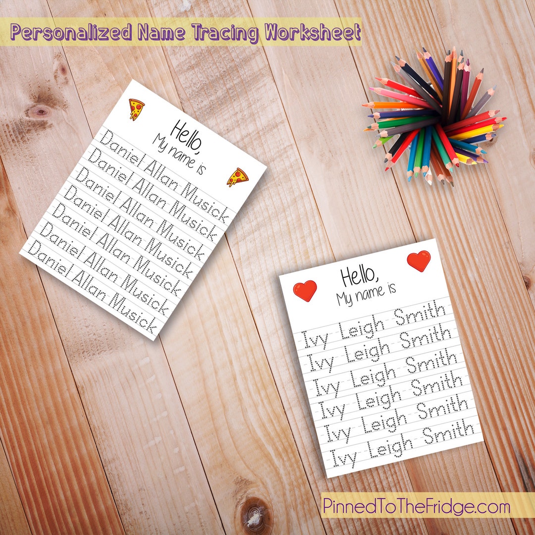 Personalized Name Tracing Worksheet | Kids Handwriting Practice ...