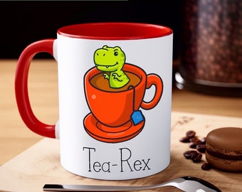 Tea-Rex Coffee Mug 11oz | Cartoon Dinosaur Tea Cup