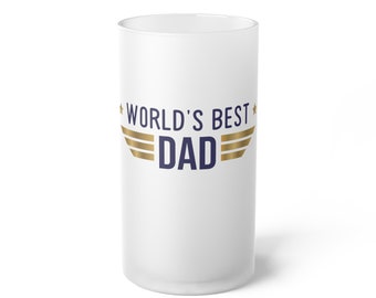 Dad Frosted Glass Mug | Father's Day Gift