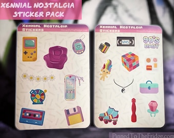 90s Nostalgia Sticker Pack | Xennial Stickers for Planners