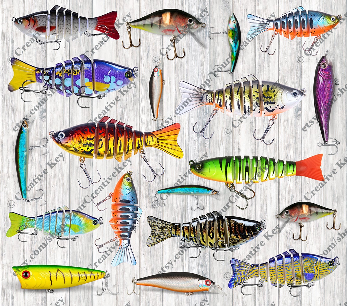 Fishing Lures 20oz Skinny Sublimation Tumbler Wrap Design Etsy