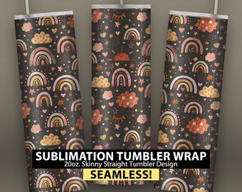 Boho Design #2 - 20oz Skinny Sublimation Tumbler Wrap Design