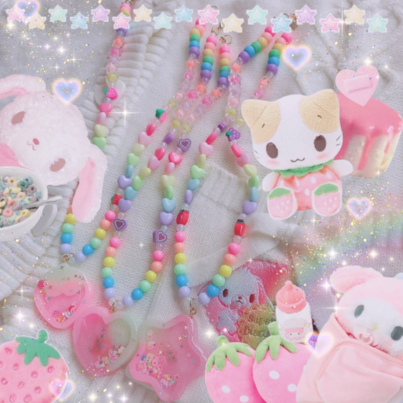 Kawaii Jojifuku Cutecore Collars Cute Pastel Resin Shakers Etsy