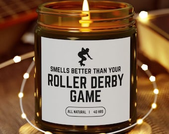 Zabawny prezent w postaci gry Roller Derby Pachnie lepiej niż Twoja świeca Roller Derby Prezent dla miłośnika Roller Derby Żartobliwy prezent dla gracza Roller Derby Świeca