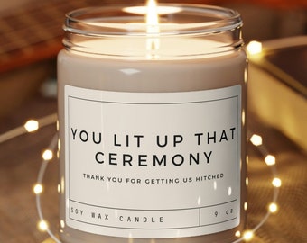 Officiant Gift, Wedding Officiant Gift, Funny Thank You Appreciation for Officiator, Officiant Soy Wax Candle, Officiant thank you gift