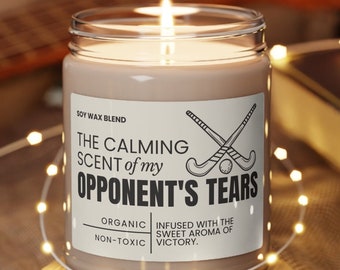 Field hockey soy candle funny field hockey gift for coach mom dad player senior field hockey gift for end of season field hockey senior gift