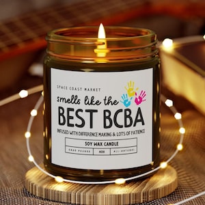 Board Certified Behavior Analyst Gift Thank You Candle for Board Certified Behavior Analyst Appreciation Best BCBA Gift Boss Day
