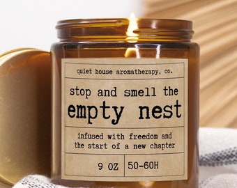 Vela de regalo para el nido vacío, Club del nido vacío, Regalo para padres, Regalo de casa vacía para mamá y papá, Regalos de jubilación, Regalo para ir a la universidad