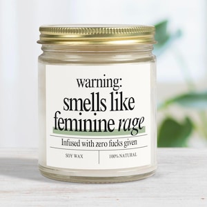 Feminine Rage Candle In my Feminine Rage Era powered by Feminine Rage Cadeau voor beste vriend Feministische vrouwenrechten Pro-Choice Gelijke rechten