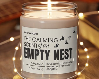 Vela de regalo de nido vacío, Club de nido vacío, Regalo para padres, Regalo de casa vacía para mamá y papá, Regalos de jubilación, Regalo para ir a la universidad