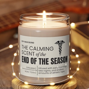 Athletic Trainer Soy Candle Funny End of Season Thank You Gift for AT Team Sports Medicine Team Gifts from Coach Players Trainer Banquet