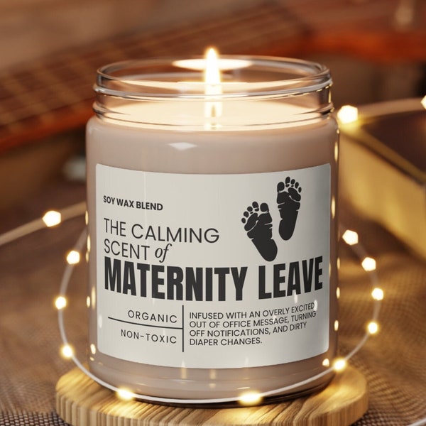Funny Maternity Leave Soy Candle Gift for Pregnant Coworker Best Friend Baby Shower Gifts Work Baby Shower Present for Employee Team Member