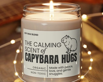 Capybara gift, Cute Capybara candle, Pull up capybara, Capybara lover gift, Animal lover, Capybara hugs candle, Gifts for mom