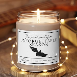Cross country track and field soy candle gift for coach parent runner end of season gifts for banquet gift for cross country track coach