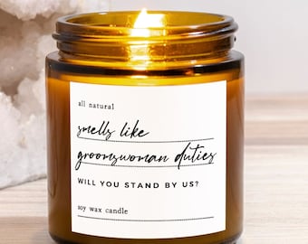 Trauzeugin Vorschlag Kerze für Geschenkbox Groomswomen Vorschlag Karte für Bräutigam Schwester Freund Trauzeugin Geschenke Kerze Etikett Geschenkkorb Trauzeugin