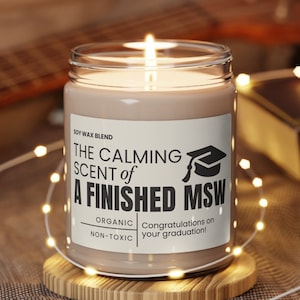 Social Work Graduation Soy Candle Master of Social Work Graduate Gift MSW Grad Future Social Worker Congratulations Gift School Social Work