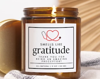 Nurse preceptor gift thank you candle for nurse preceptor nurse clinical supervisor end of rotation gift boss's day appreciation present
