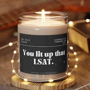 You lit up that LSAT candle, LSAT gift, Law school gift, Congratulations gift, Pre-law student gift, Graduate school acceptance gift
