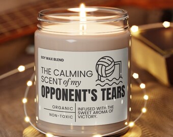 Water polo candle gift for coach players mom dad funny end of season water polo gifts senior game day gift for water polo coach thank you