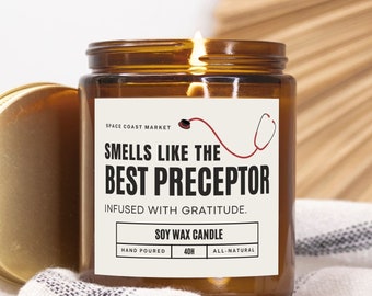 Best preceptor soy candle, Thank you gift for nurse preceptor, End of clinical rotations gift for preceptor, Nurse preceptor appreciation