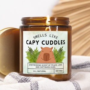 Capybara Kuscheln Sojawachs Kerze Niedliche Capybara Kerze Pull-up-Capybara Capybara Liebhaber Geschenk Capy Weihnachtskarte Dont Worry Be Capy Animal Love