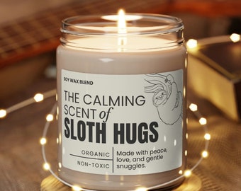 Sloth soy wax candle gift, Sloth gifts, Animal lover gift, Zoo gift, Zoologist gifts, Cute animal gifts, Sloth lover gift, Soy wax candle