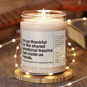 Lustig geteiltes Trauma Kerze für den besten Freund Co-Arbeitskraft Geschenke für Schwester Bruder Lustige Familienkerze Büro Humor Weggehen Geschenk für Mitarbeiter