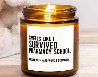 PharmD graduation candle gift for pharmacy school graduate new pharmacist graduation gift clinical student gift pharmacist rotation gift