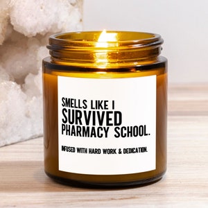 PharmD graduation candle gift for pharmacy school graduate new pharmacist graduation gift clinical student gift pharmacist rotation gift