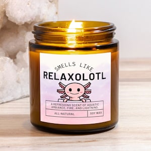 Axolotl Sojawachs Kerze witzig Meeresbiologie Lehrer Geschenke Wassersalamander Kerze Geschenke für Geburtstag Weihnachten Axolotl Liebhaber Xolotl Feuer