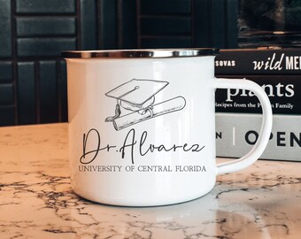New doctor personalized coffee mug, Ph.D. M.D. Ed.D. graduation gifts for doctoral students, Custom gift for doctorate graduation, Dr gifts