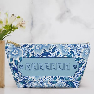 Mahjong Tile Bag Mahjongg Tote Bag Mahj Bolsa Presentes personalizados de Mahjong para mães mulheres Mahj segunda-feira grupo presente de festa azul bolsa floral chinesa