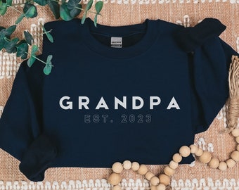 Custom Grandpa Sweatshirt, Personalized Grandpa Sweatshirt, Papa, Grandpa, Dad, Pops, New Grandpa Gift, Dad Gift, New Dad