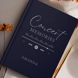 Konzerterinnerungen Journal Geschenk Personalisiertes Musik Notizbuch Benutzerdefiniertes Konzert Journal Geschenk für Tochter Sohn Freund Konzert Erinnerungsbuch Live Musik