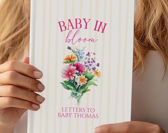 Baby in Bloom Baby Shower Gästbok Brev till Baby Mom To Be Personlig Journal Födelsedagsbrev Pojke Flicka Vildblomma-tema Baby Shower