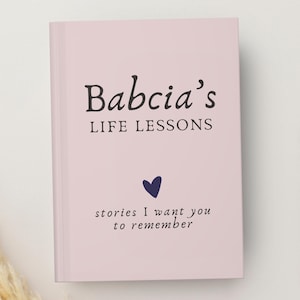 Custom Grandma Legacy Journal Gift Babcia Memories Personalized Nana Memory Book Abuela Keepsake Memory Notebook for Grandchildren