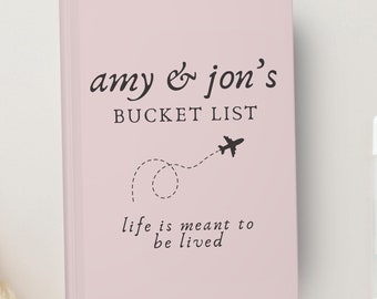 Anpassad Bucket List-dagbok, gåva, personlig Bucket List-bildminnesbok för par, unik bröllopsbruddusch-äventyrsbok, jul