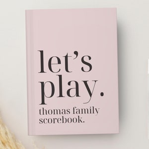 Personalisiertes Spiel Punktebuch Benutzerdefinierte Familienspielabend Punktestand Einweihungsparty Geschenk für Brettspielliebhaber Familiengedächtnisbuch Paare Spiel