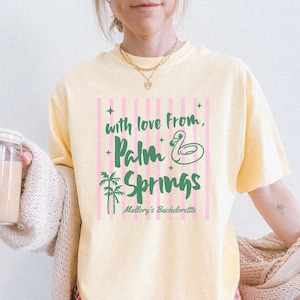 Palm Springs Bachelorette Party Comfort Colors T-Shirt: The Bach Club Theme California Desert Bachelorette Party Shirts