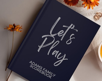 Personalisiertes Spiel Punktebuch Benutzerdefinierte Familienspielabend Punktestand Einweihungsparty Geschenk für Brettspielliebhaber Familiengedächtnisbuch Paare Spiel