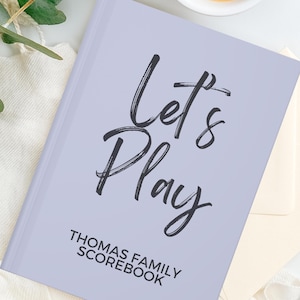 Personalized Game Score Book Custom Family Game Night Scorekeeping Housewarming Gift for Board Game Lover Family Memory Book Couples Game